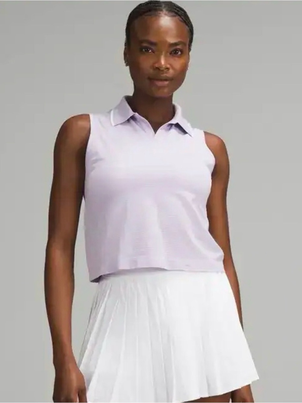 NWOT Lululemon Swiftly Tech Sleeveless Polo Top - Lilac Ether